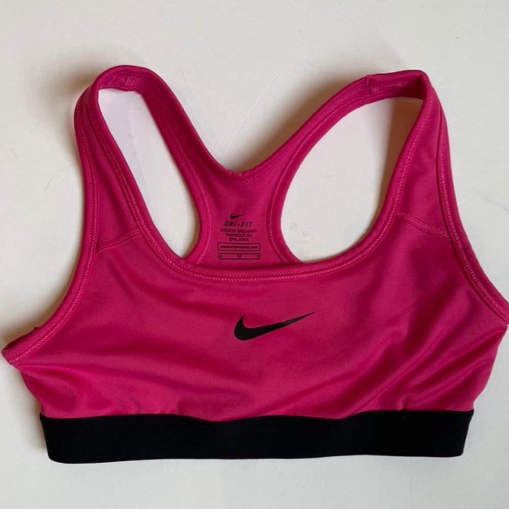 NIKE DRI-FIT Girls Sports Bra Size Medium Pink